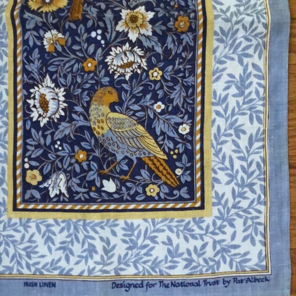 VTG Irish Linen Pheasants Tea Towel Standen National Trust by Pat Albeck EUC - Picture 6 of 12